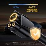 NACS to CCS1 Tesla Charger Adapter, Upgraded Max 500A 1000V nacs DC Adapter Fast Charge for EV Charging Tesla Supercharger Stations EV Charger Adapter Compatible with Ford GM Rivian Polestar EV