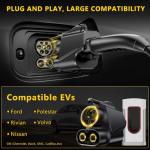 NACS to CCS1 Tesla Charger Adapter, Upgraded Max 500A 1000V nacs DC Adapter Fast Charge for EV Charging Tesla Supercharger Stations EV Charger Adapter Compatible with Ford GM Rivian Polestar EV