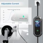 40 Amp Level 2 / Level 1 Portable EV Charger Station for SAE J1772 EV Cars (240 Volt, 23ft Cable), FCC and UL Certified, with NEMA 14-50 plug and 5-15 to 6-20 plug options and J1772 to Tesla adapter