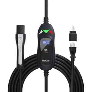 MUSTART Level 1-2 Tesla Charger - 110-240V, 16 Amp, NEMA 6-20 Plug with NEMA 5-15 Adapter - Portable Electric Car Charger for Tesla - Compatible with All Tesla Models X/Y/3/S