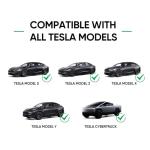 MUSTART Level 1-2 Tesla Charger - 110-240V, 16 Amp, NEMA 6-20 Plug with NEMA 5-15 Adapter - Portable Electric Car Charger for Tesla - Compatible with All Tesla Models X/Y/3/S