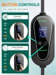 Siwerg Level 1&2 EV Charger, 16 Amp 110V-240V, Portable Electric Vehicle Charger with 25ft Cable, J1772 Connector Compatible with All PHEV/EV, NEMA 6-20 Plug & NEMA 5-15 Adapter