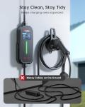 Raylix 16A Level 1&2 EV Charger with Holder, 110V-240V J1772 Charger with 21ft Cable [Adjustable Current &Delay Charging] EV Charger Level 1 with Wall Mount for All SAE J1772, Nema 6-20 & Nema 5-15