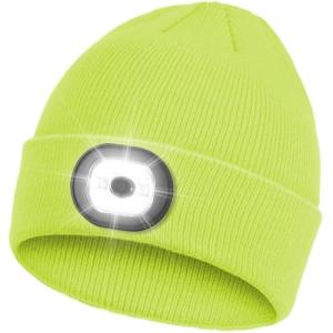 Rechargeable LED Bonnet With Hands-Free Flashlight