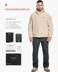 DEWBU Men's Electric Heated Jacket with Battery Pack