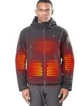 12V Heated Fleece Jacket for Men, Grey, XL
