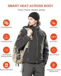 12V Heated Fleece Jacket for Men, Grey, XL