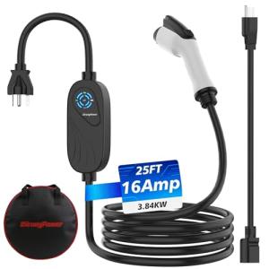 Portable Level 1 & 2 EV Charger with 25FT Cable