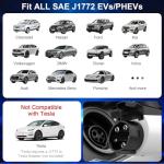 Portable Level 1 & 2 EV Charger with 25FT Cable