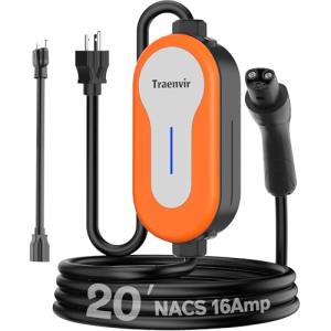 Traenvir 16Amp Portable Level 2 EV Charger