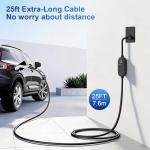 Portable Level 1 & 2 EV Charger with 25FT Cable