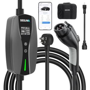 Adjustable Wi-Fi EV Charger, 25FT, 16Amp, UL/ETL Certified