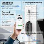 Adjustable Wi-Fi EV Charger, 25FT, 16Amp, UL/ETL Certified