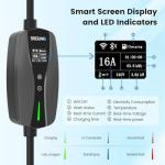 Adjustable Wi-Fi EV Charger, 25FT, 16Amp, UL/ETL Certified