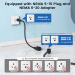 Adjustable Wi-Fi EV Charger, 25FT, 16Amp, UL/ETL Certified