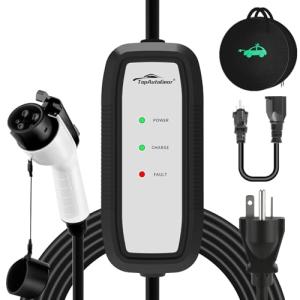 TopAutoGear 16Amp Portable EV Charger, J1772 Compatible