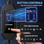 32 Amp Level 2 Portable EV Charger with 25ft Cable
