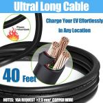 TopAutoGear Level 1+2 EV Charger with 40 ft Cord