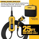 DEWALT Portable Level 2 EV Charger with Adapters