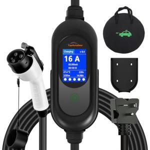 TopAutoGear 16A Portable EV Charger with LCD Display