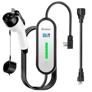 Portable 16 Amp EV Charger with 17 ft Cable