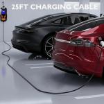 Portable EV Charger with 25ft Cable - Dual Voltage
