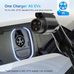 Portable 7.2kW Level 2 EV Charger with Adapters