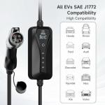Portable 7.2kW Level 2 EV Charger with Adapters