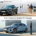 Portable 7.2kW Level 2 EV Charger with Adapters
