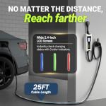 Portable 40 Amp Level 2 EV Charger with 25FT Cable