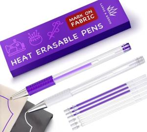 Heat Erasable Fabric Marking Pens for Quilting