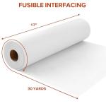 Lightweight White Iron-On Fusible Interfacing, 17in x 30yd