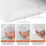 Lightweight White Iron-On Fusible Interfacing, 17in x 30yd