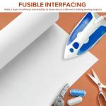 Lightweight White Iron-On Fusible Interfacing, 17in x 30yd