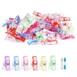 50 Pack of Colorful Sewing and Quilting Clips