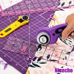Rotary Cutter Set with Blades, Cutting Mat & Rulers