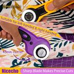 Rotary Cutter Set with Blades, Cutting Mat & Rulers
