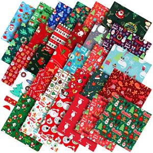 42-Piece Christmas Fabric Bundle for Quilting