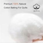 Natural Cotton Quilt Batting - Lightweight 47"x59