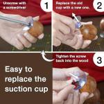 Savina Ruler Knob with Suction Cup Grip