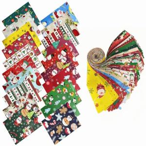 40 Christmas Jelly Roll Fabric Strips, 2.5x20 Inch