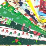 40 Christmas Jelly Roll Fabric Strips, 2.5x20 Inch