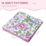 42-Piece Pink Charm Pack for Quilting Projects
