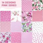 42-Piece Pink Charm Pack for Quilting Projects