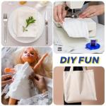 100 Cotton Fabric Squares 10x10 Inches - White