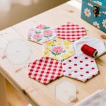 6 Hexagon Quilting Templates in Various Sizes