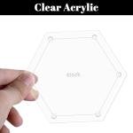 6 Hexagon Quilting Templates in Various Sizes