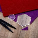 6 Hexagon Quilting Templates in Various Sizes