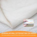 Natural Cotton Batting for Quilting and Sewing 50"x60