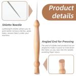 Guduling Sewing Stiletto Tool with Wooden Handle